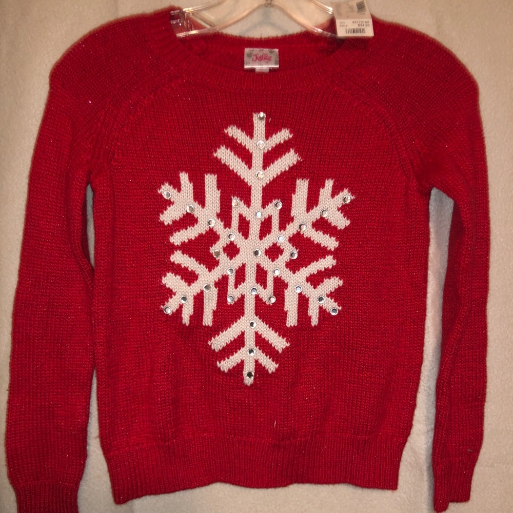 Justice snowflake sweater